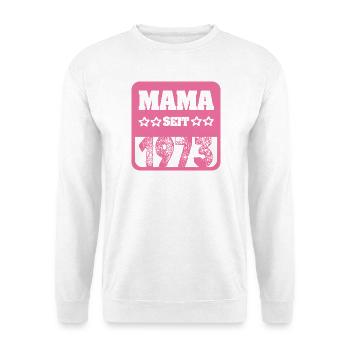 Muttertag 1973 - Unisex Pullover - Weiß - Vorne - Alina (178cm) & Michal (187cm)