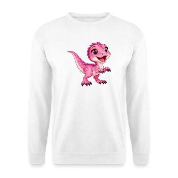 Greifvogel Rose Kawaii - Unisex Pullover - Weiß - Vorne - Alina (178cm) & Michal (187cm)