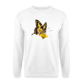Schmetterling Koenigs page - Unisex Pullover - Weiß - Vorne - Alina (178cm) & Michal (187cm)