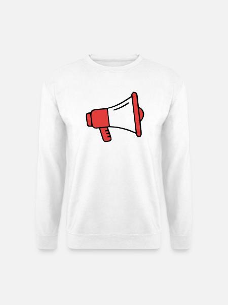 Rotes Megafon Ultras Icon - Unisex Pullover - Weiß