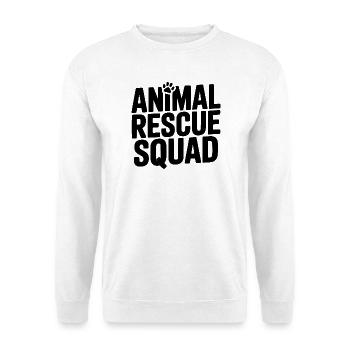 Tierrettungstrupp - Unisex Pullover - Weiß - Vorne - Alina (178cm) & Michal (187cm)