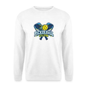 Pickleball-Clublogo - Unisex Pullover - Weiß - Vorne - Alina (178cm) & Michal (187cm)