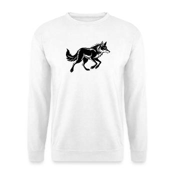 Kojotenlauf - Unisex Pullover - Weiß - Vorne - Alina (178cm) & Michal (187cm)