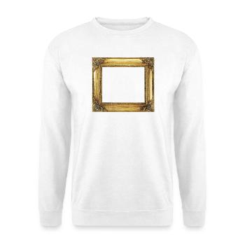 Goldener Bilderrahmen - Unisex Pullover - Weiß - Vorne - Alina (178cm) & Michal (187cm)