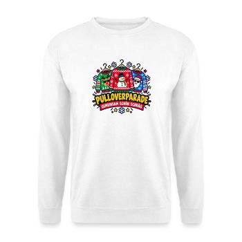 Pulloverparade – Gemeinsam schön schräg - Unisex Pullover - Weiß - Vorne - Alina (178cm) & Michal (187cm)