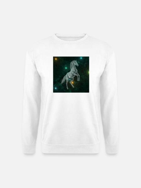 Sternenpferd im All - Unisex Pullover - Weiß