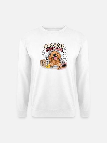 Hundehaare, Bad & Freude in der Badewanne - Unisex Pullover - Weiß