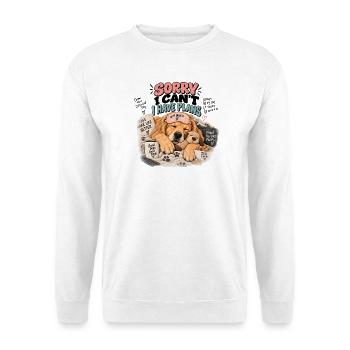 Entschuldigung, ich habe Pläne - Unisex Pullover - Weiß - Vorne - Alina (178cm) & Michal (187cm)