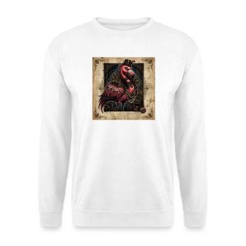 Der Karmesinrote Ausrüstungsmeister - Unisex Pullover - Weiß - Vorne - Alina (178cm) & Michal (187cm)