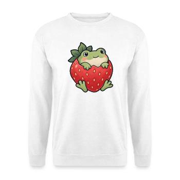 ErdbeerFrosch Charm - Unisex Pullover - Weiß - Vorne - Alina (178cm) & Michal (187cm)