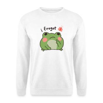 Lustig, ich habe den süßen Frosch vergessen - Unisex Pullover - Weiß - Vorne - Alina (178cm) & Michal (187cm)