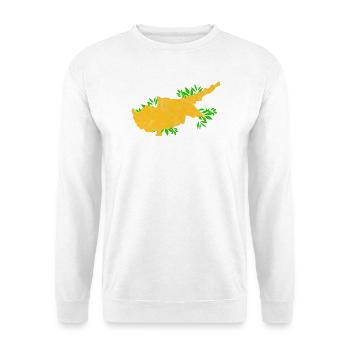 Zypern Flagge - Cyprus Travel- Flaggen Karte  - Unisex Pullover - Weiß - Vorne - Alina (178cm) & Michal (187cm)