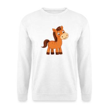 Pony - Unisex Pullover - Weiß - Vorne - Alina (178cm) & Michal (187cm)
