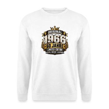 Original 1966 - Unisex Pullover - Weiß - Vorne - Alina (178cm) & Michal (187cm)