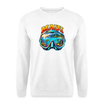 Maui Hawaii Taucher Schnorcheln Urlaub - Unisex Pullover - Weiß - Vorne - Alina (178cm) & Michal (187cm)