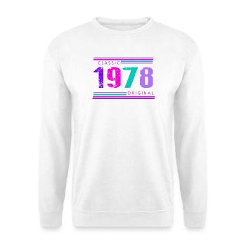48. Geburtstag Frau Classic 1978 Original - Unisex Pullover - Weiß - Vorne - Alina (178cm) & Michal (187cm)