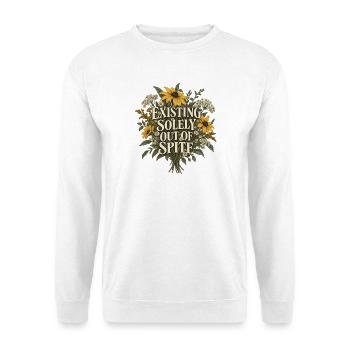 Blühender Trotz - Unisex Pullover - Weiß - Vorne - Alina (178cm) & Michal (187cm)