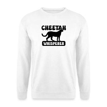 Cheetah Whisperer - Unisex Pullover - Weiß - Vorne - Alina (178cm) & Michal (187cm)