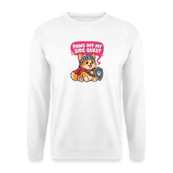 Pfoten Abseits Meiner Sidequest - Unisex Pullover - Weiß - Vorne - Alina (178cm) & Michal (187cm)