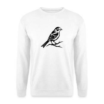 Kleiner Singvogel - Unisex Pullover - Weiß - Vorne - Alina (178cm) & Michal (187cm)