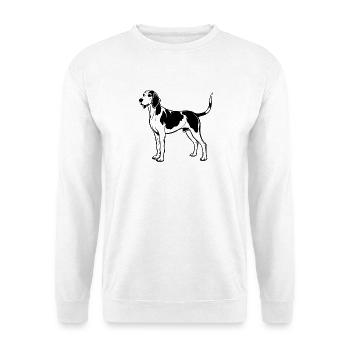Baumläufer-Coonhound - Unisex Pullover - Weiß - Vorne - Alina (178cm) & Michal (187cm)