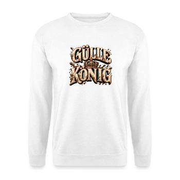 Gülle König – Schlamm Krone - Unisex Pullover - Weiß - Vorne - Alina (178cm) & Michal (187cm)