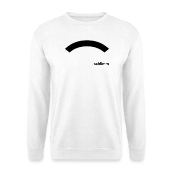 schlimm - Unisex Pullover - Weiß - Vorne - Alina (178cm) & Michal (187cm)