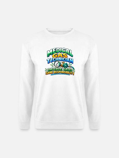 Medizinischer Gastechniker – Verschiedene Gase, gleich oder - Unisex Pullover - Weiß