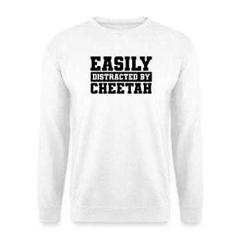 Gepard Spruch Humor - Unisex Pullover - Weiß - Vorne - Alina (178cm) & Michal (187cm)