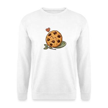 Kaffee und Keks – Keks - Unisex Pullover - Weiß - Vorne - Alina (178cm) & Michal (187cm)