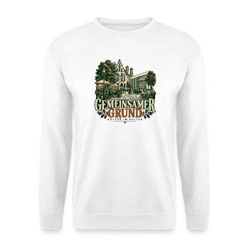 Gemeinsamer Grund Kultur Alltags - Unisex Pullover - Weiß - Vorne - Alina (178cm) & Michal (187cm)