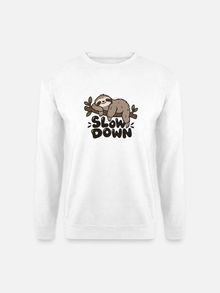 Verlangsame Trägheit - Unisex Pullover - Weiß