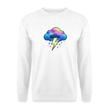 Blitz - Unisex Pullover - Weiß - Vorne - Alina (178cm) & Michal (187cm)