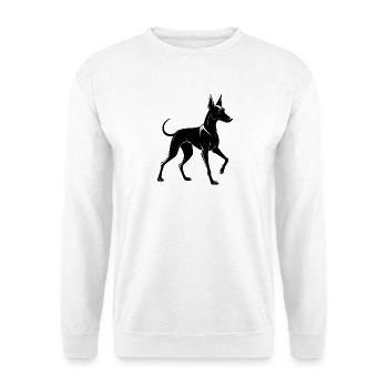 Pharao Jagdhund - Unisex Pullover - Weiß - Vorne - Alina (178cm) & Michal (187cm)