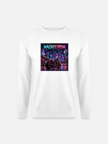 Nachtstrom Neonbike City - Unisex Pullover - Weiß