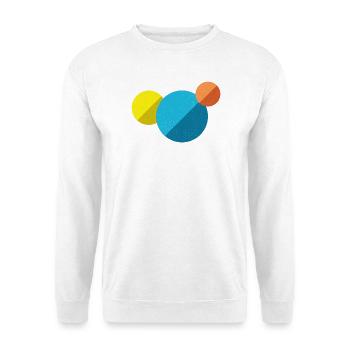 Planets Composition - Unisex Pullover - Weiß - Vorne - Alina (178cm) & Michal (187cm)