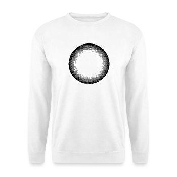 Circle Sun-Design - Unisex Pullover - Weiß - Vorne - Alina (178cm) & Michal (187cm)