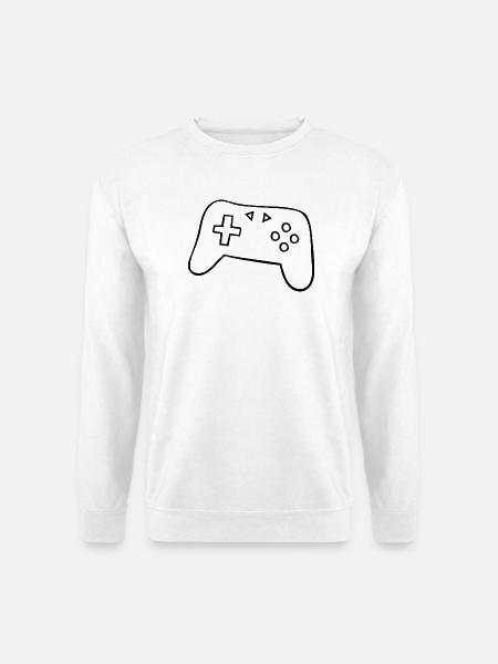 Klassischer Gamepad Silhouette - Unisex Pullover - Weiß