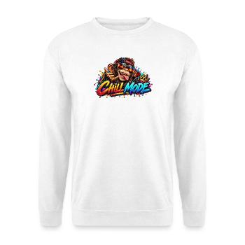 Chill Mode Dschungel Vibes - Unisex Pullover - Weiß - Vorne - Alina (178cm) & Michal (187cm)