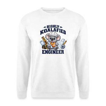 Ingenieur, Ingenieur, Daten, Bau- und Maschinenbau, Vater, - Unisex Pullover - Weiß - Vorne - Alina (178cm) & Michal (187cm)