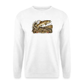 Dänemark Angeln  - Unisex Pullover - Weiß - Vorne - Alina (178cm) & Michal (187cm)