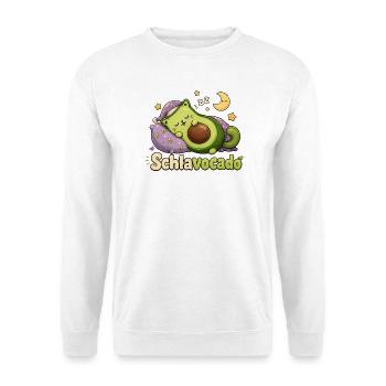 Schlavocado Schlaf-Träumerei - Unisex Pullover - Weiß - Vorne - Alina (178cm) & Michal (187cm)