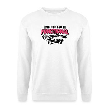 Ergotherapie, Ergotherapie, OTA, Therapeutenassistent, Assistent - Unisex Pullover - Weiß - Vorne - Alina (178cm) & Michal (187cm)