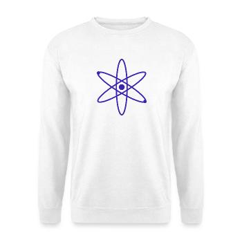 Atom - Unisex Pullover - Weiß - Vorne - Alina (178cm) & Michal (187cm)