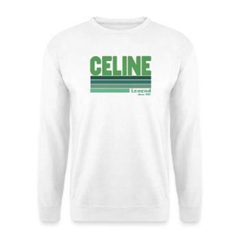 Céline-grüne Legende - Unisex Pullover - Weiß - Vorne - Alina (178cm) & Michal (187cm)