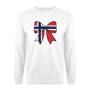 Norwegischer Bogen - Unisex Pullover - Weiß - Vorne - Alina (178cm) & Michal (187cm)