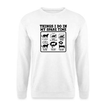 Cheetah Spare Time - Unisex Pullover - Weiß - Vorne - Alina (178cm) & Michal (187cm)