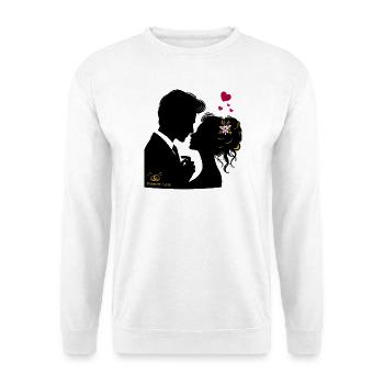 Hochzeit Brautpaar - Unisex Pullover - Weiß - Vorne - Alina (178cm) & Michal (187cm)