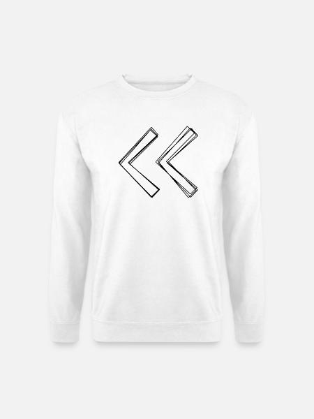 Guillemets handgezeichnet - Unisex Pullover - Weiß