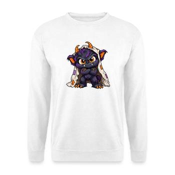 Bettwächter - Monster unter dem Bett Party - Unisex Pullover - Weiß - Vorne - Alina (178cm) & Michal (187cm)